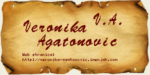 Veronika Agatonović vizit kartica